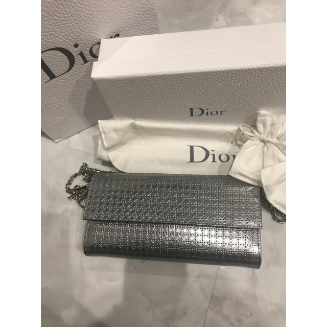 Dior レディディオール チェーンウォレット 長財布