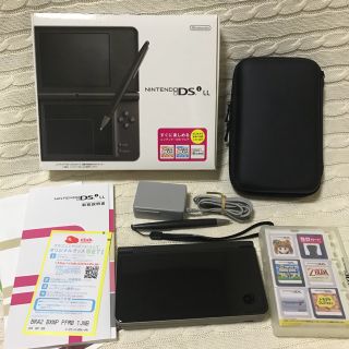 ニンテンドーDS(ニンテンドーDS)の美品✳︎ニンテンドーDSi LL ダークブラウン＋専用ケース (携帯用ゲーム機本体)