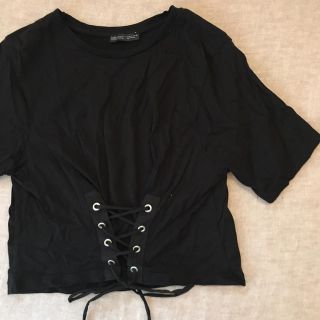 ザラ(ZARA)のZARA 黒 T (Tシャツ(半袖/袖なし))