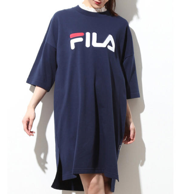 FILA Vis ロゴワンピース ネイビー 1