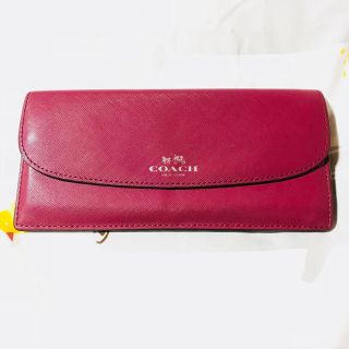 コーチ(COACH)のcoach コーチ 長財布 ワインレッド (長財布)