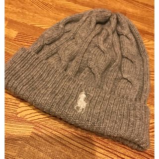 ポロラルフローレン(POLO RALPH LAUREN)の値下げ中‼️ラルフローレン ニット帽 グレー(ニット帽/ビーニー)