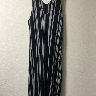 プリーツプリーズイッセイミヤケ(PLEATS PLEASE ISSEY MIYAKE)の美品 プリーツプリーズ イッセイミヤケ ワンピース ストライプ 2 ノースリーブ(ロングワンピース/マキシワンピース)