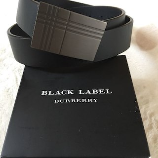 バーバリーブラックレーベル(BURBERRY BLACK LABEL)の新品 箱付き バーバリー ブラックレーベル ベルト メンズ オールレザー シャツ(ベルト)