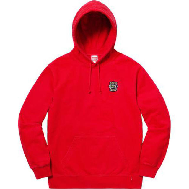 Supreme Lacoste Hooded Red