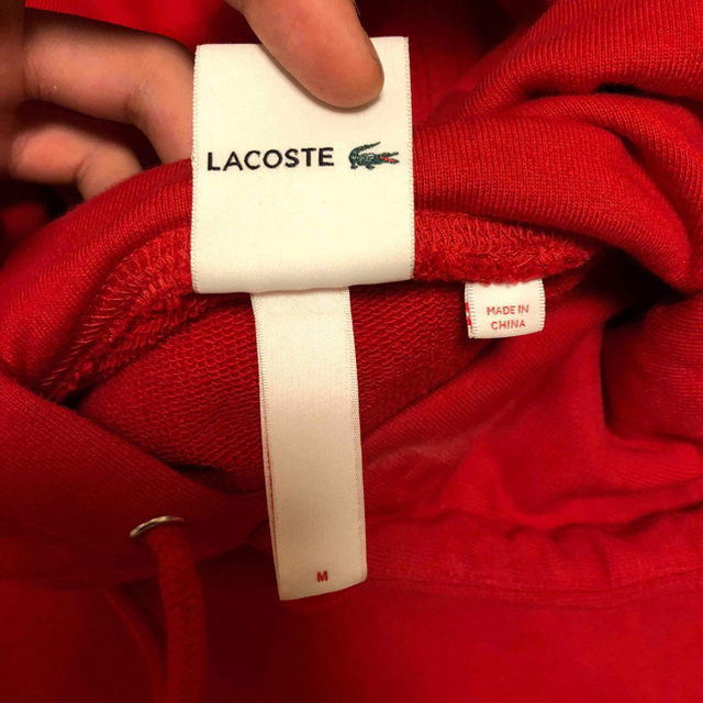 Supreme Lacoste Hooded Red 1