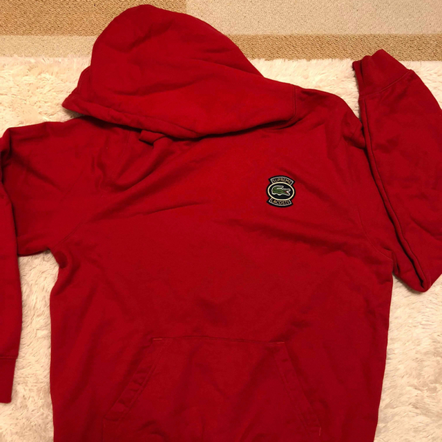 Supreme Lacoste Hooded Red 2