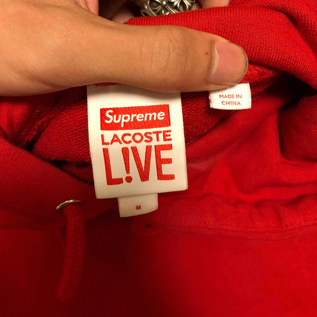 Supreme Lacoste Hooded Red 3