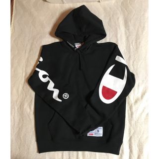 シュプリーム(Supreme)のsupreme Champion Hooded Sweatshirt 黒 S(パーカー)