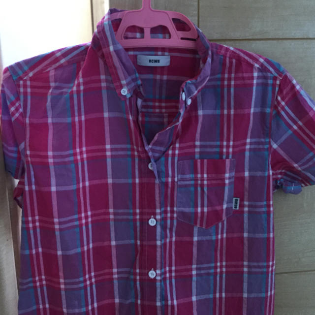 RODEO CROWNS WIDE BOWL(ロデオクラウンズワイドボウル)のロデオクラウンズ チェックシャツ 洗濯したのみ 送料無料 レディースのトップス(シャツ/ブラウス(半袖/袖なし))の商品写真