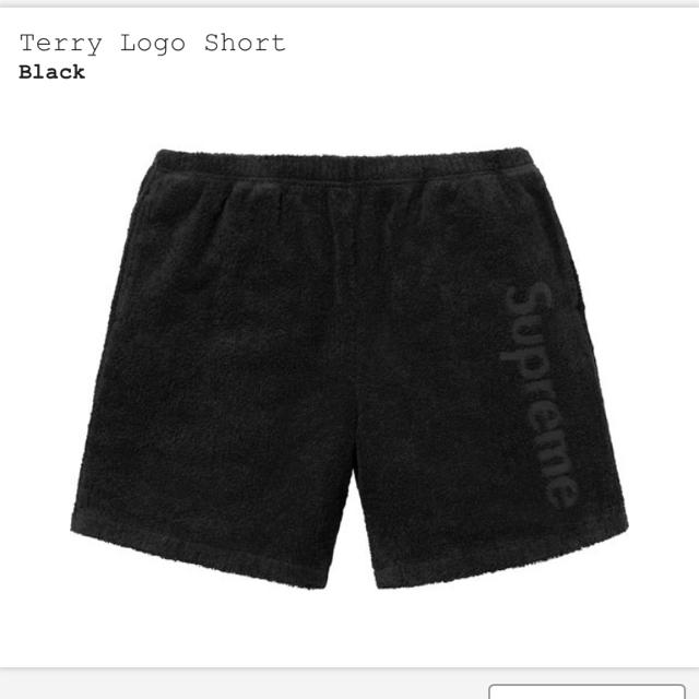 supreme Terry Logo Short 黒M