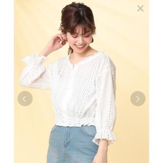 ナチュラルクチュール(natural couture)のnatural couture カットワークレースブラウス(シャツ/ブラウス(長袖/七分))