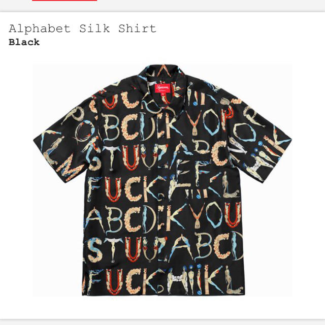 最安！即購入可Supreme alphabet silk shirt L