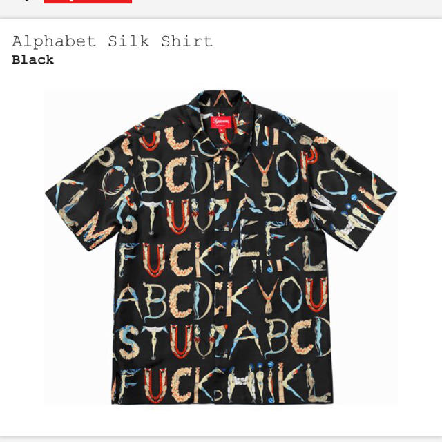 込supreme Alphabet Silk Shirt Black L