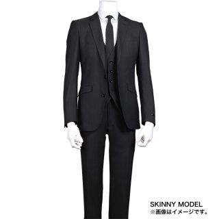 スーツカンパニー(THE SUIT COMPANY)の新品 スーツセレクト  スリーピーススーツY6体 ダークグレー×マイクロチェック(セットアップ)