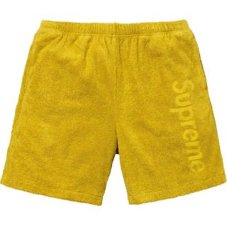 シュプリーム(Supreme)の【Lサイズ】Supreme terry logo short sulphur(ショートパンツ)