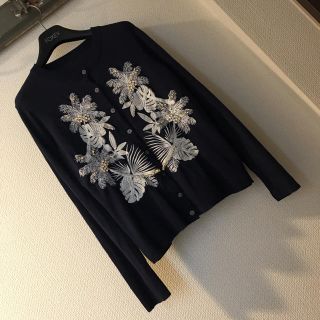 グレースコンチネンタル(GRACE CONTINENTAL)のryo♡ 様 ご専用♡ビジュー刺繍カーディガン♡(カーディガン)