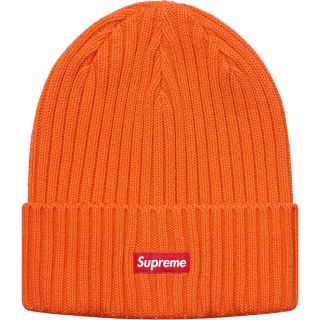 シュプリーム(Supreme)のSupreme overdyed ribbed beanie orange(ニット帽/ビーニー)