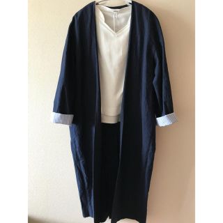 エンフォルド(ENFOLD)の【専用】〈ENFOLD〉ペーパーリネンノーカラーコート(ロングコート)