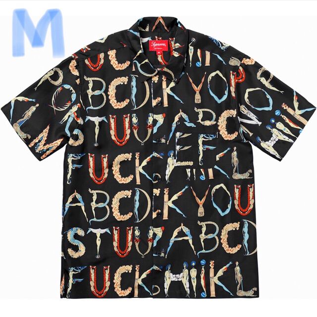 卸し売り購入 【M】Supreme Alphabet Alphabet Silk Silk Shirt