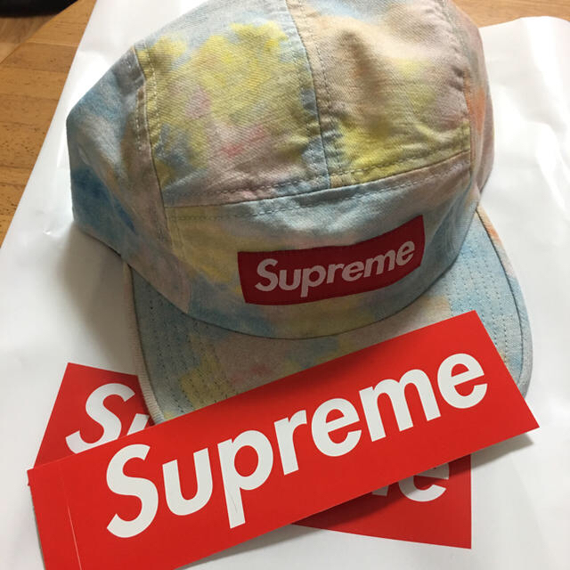 マルチカラーデニムキャンプキャップ supreme キャップ