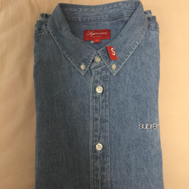 送料込 Supreme XL Washed Twill Shirt デニム