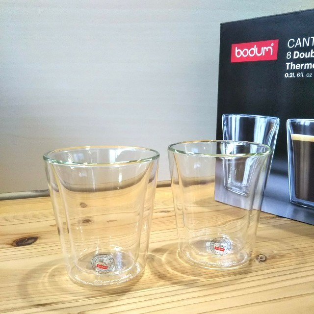 bodum(ボダム)のボダムbodom キャンティーンダブルウォールグラス200ml 2個セット インテリア/住まい/日用品のキッチン/食器(グラス/カップ)の商品写真