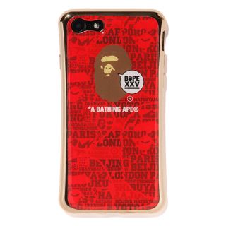 アベイシングエイプ(A BATHING APE)のbape xxv 25 iphome7/8ケース red赤(iPhoneケース)