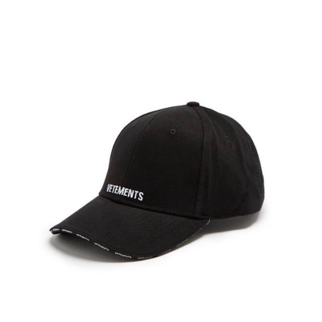 新品 正規 18ss VETEMENTS Logo Cap BLACK