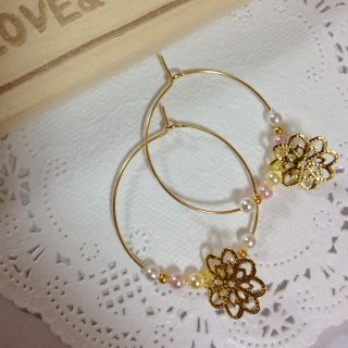 パステルフラワーピアス＊(ピアス)