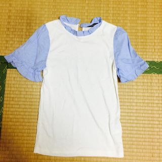 ダブルクローゼット(w closet)の半袖フリルカットソー(カットソー(半袖/袖なし))