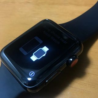 アップルウォッチ(Apple Watch)のApple WATCH 3 GPS + CELL ステンレス 42MM(腕時計(デジタル))