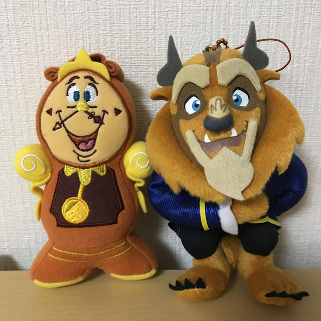 Disney(ディズニー)の【美女と野獣】ぬいぐるみストラップ エンタメ/ホビーのおもちゃ/ぬいぐるみ(キャラクターグッズ)の商品写真