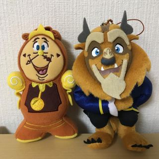 ディズニー(Disney)の【美女と野獣】ぬいぐるみストラップ(キャラクターグッズ)