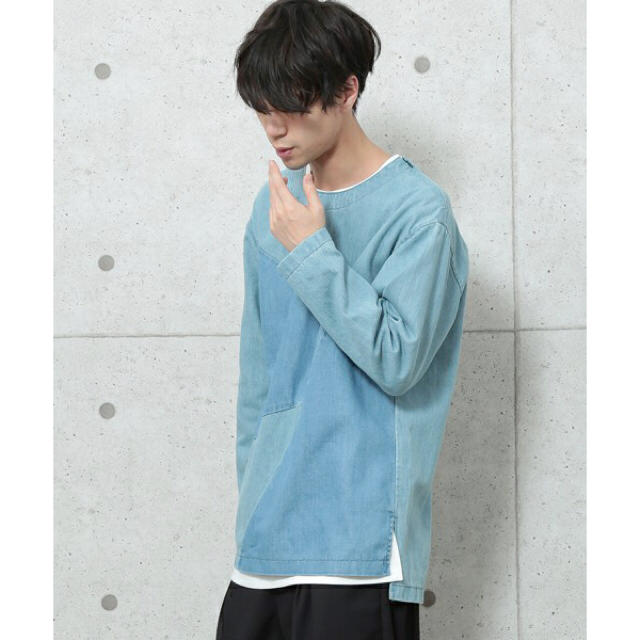 JUNRED(ジュンレッド)のJUNRED デニムプルオーバー メンズのトップス(Tシャツ/カットソー(七分/長袖))の商品写真