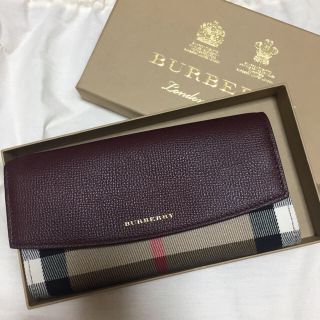 バーバリー(BURBERRY)の新品未使用バーバリー 長財布 マホガニーレッド(財布)