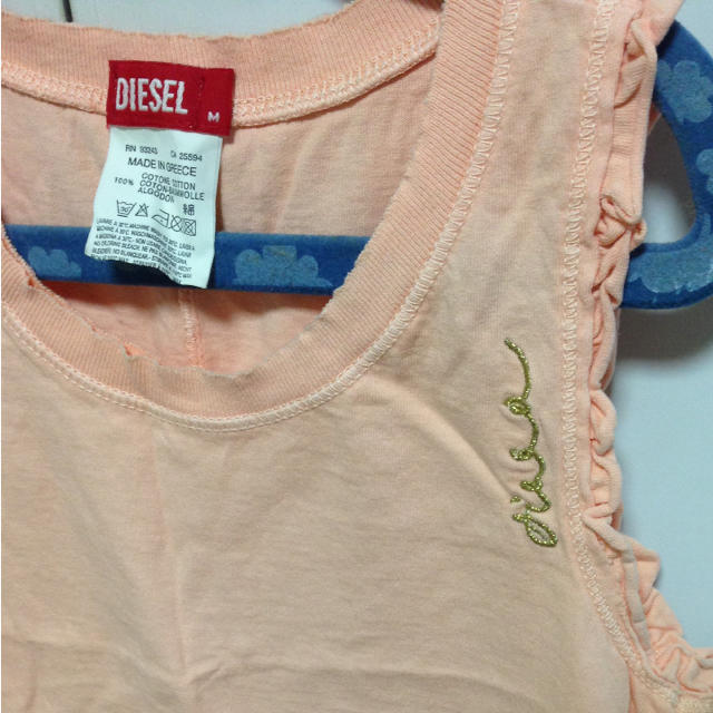 DIESEL(ディーゼル)のDIESEL ディーゼル 美品 フリルタンクトップ キッズ M キッズ/ベビー/マタニティのキッズ服女の子用(90cm~)(Tシャツ/カットソー)の商品写真