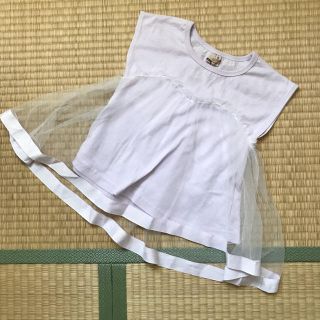 プティマイン(petit main)のプティマイン＊110＊チュールビスチェドッキングTシャツ(Tシャツ/カットソー)