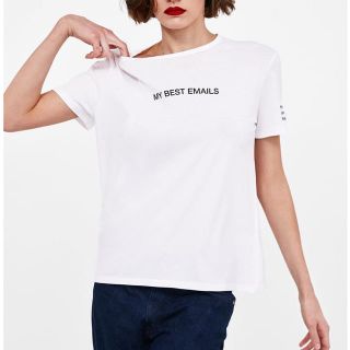 ザラ(ZARA)のザラ 今期 テイストTシャツ Sサイズ(Tシャツ(半袖/袖なし))