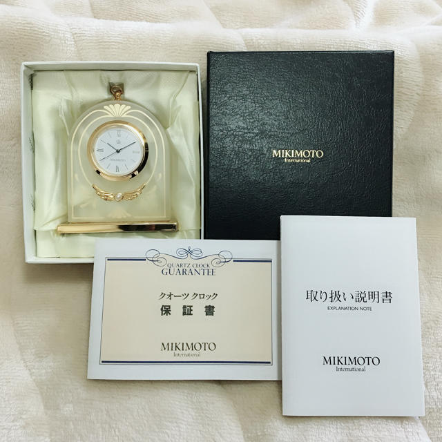 【新品】MIKIMOTO ミキモト 真珠付置時計 パールクロック | フリマアプリ ラクマ