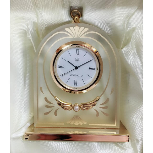 【新品】MIKIMOTO ミキモト 真珠付置時計 パールクロック
