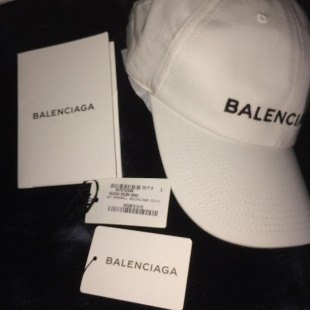 確実正規品 Balenciaga キャップ ホワイト 白-