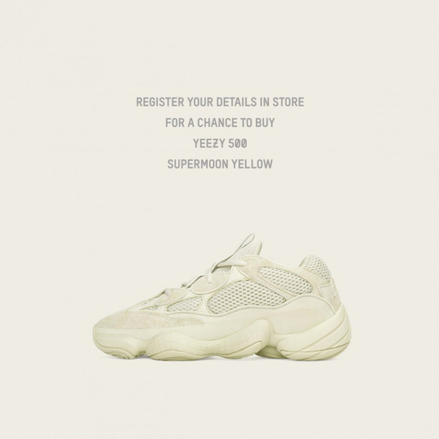 27.5cm adidas Yeezy 500 Supermoon Yellow