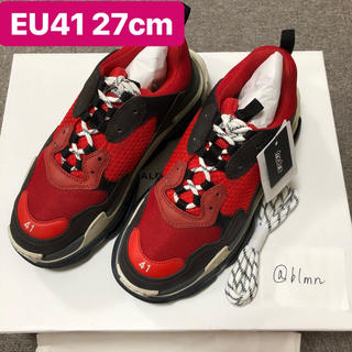 バレンシアガ(Balenciaga)の41 BALENCIAGA Triple S Red 赤 27(スニーカー)