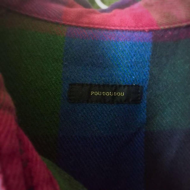 POU DOU DOU(プードゥドゥ)の暖色❁カラフルシャツワンピ レディースのワンピース(ひざ丈ワンピース)の商品写真