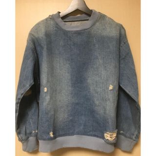 ザラ(ZARA)のZARA woman premium デニムスウェット S(カットソー(長袖/七分))