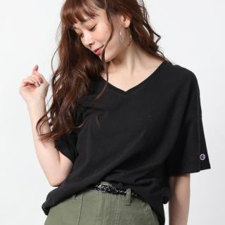 フリークスストア(FREAK'S STORE)のFREAK'S STORE Champion別注 ソフトコットンＶネックTEE(Tシャツ(半袖/袖なし))