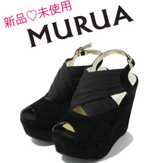 ムルーア(MURUA)の【新品未使用】ムルーア MURUA サンダル ウエッジソール(サンダル)