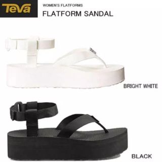 テバ(Teva)のTeva フラットフォームサンダル BLACK 23cm(サンダル)