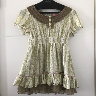 アクシーズファム(axes femme)の120 ワンピース axes kids グリーン お出かけ ドレス(ワンピース)